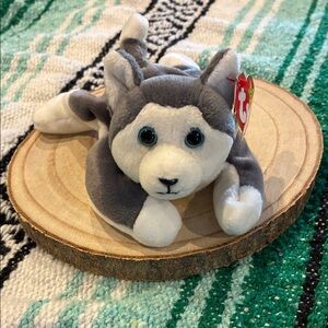 Ty Gray and White Husky Stuffed Animal